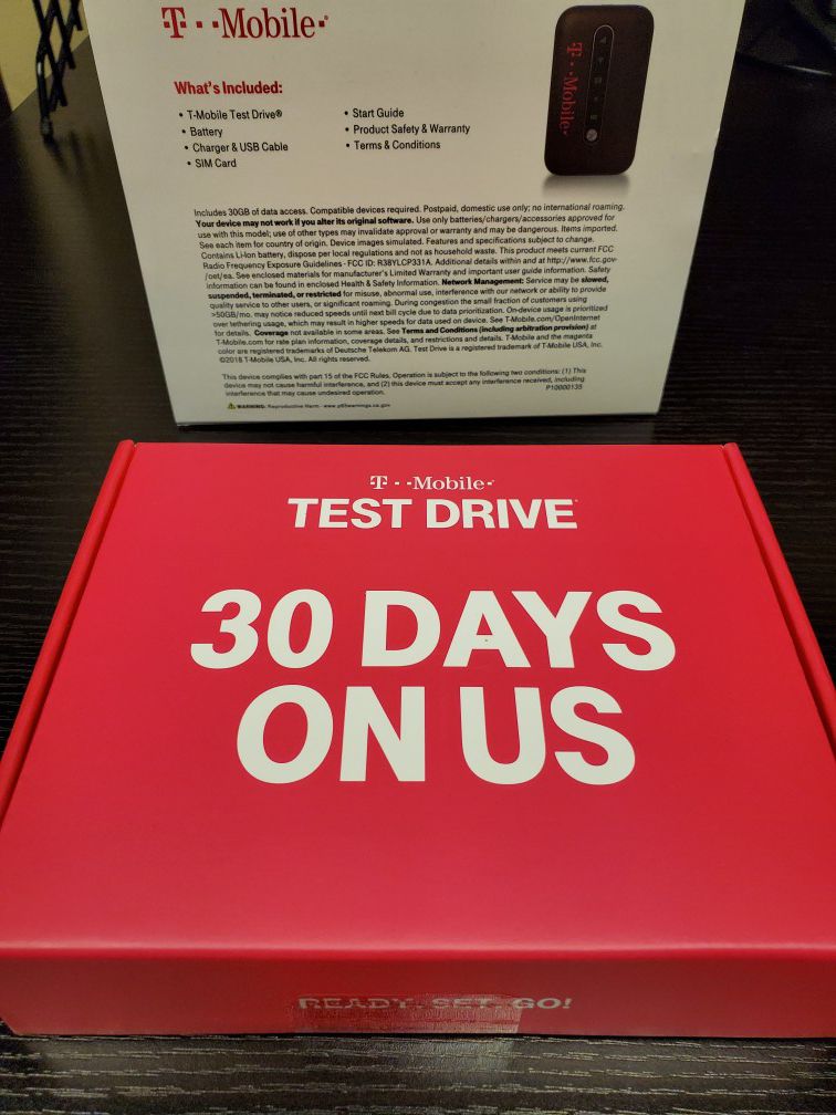 T-mobile Hotspot - includes 30GB data free for 30 days