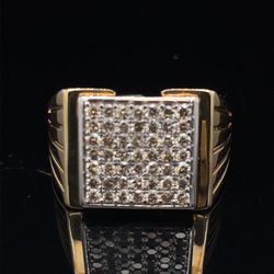10KT Yellow Gold Diamond Ring 7.20g 1CTW Size 9 1/2 182290/8