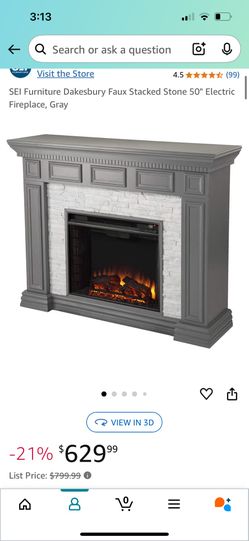Electric fireplace, 50 Inches