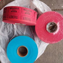 DOUBLE RAFFLE TICKET ROLLS 2000CT $16 EACH HAVE ONLY  HAVE ONLY 3 AVAILABLE 