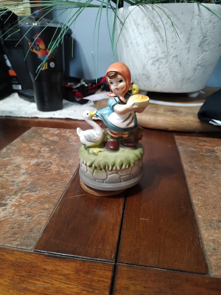 Girl And Duck Music Box
