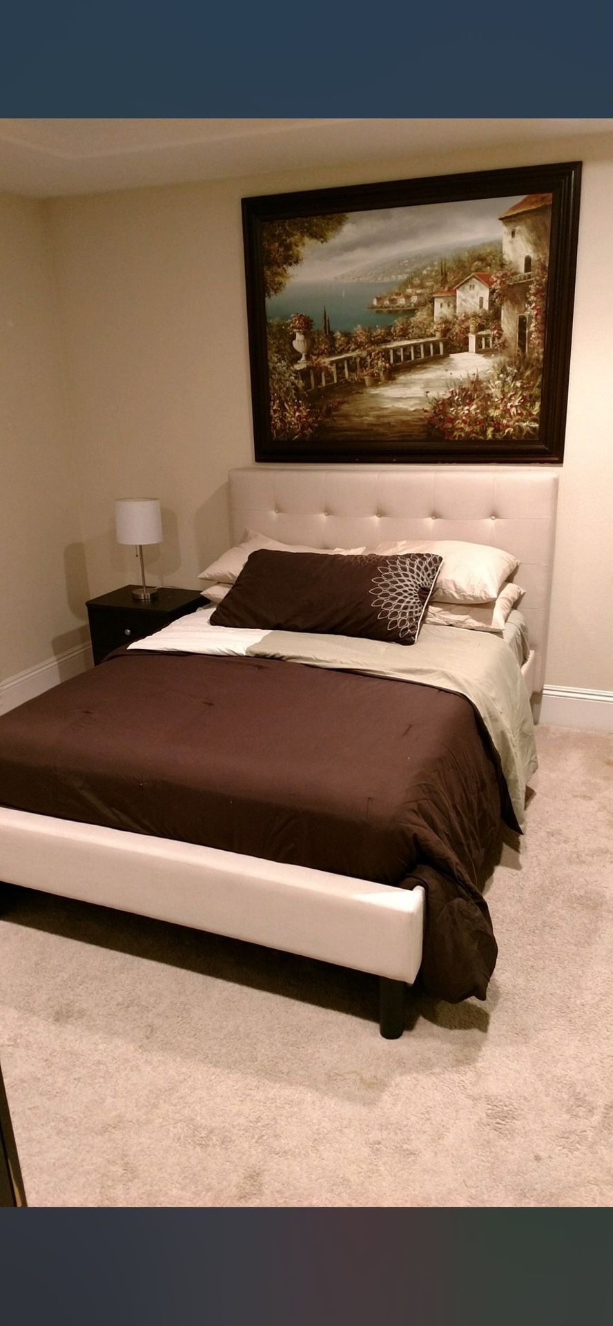 Full Bed (Headboard+Frame + Very Comfortable Mattress)