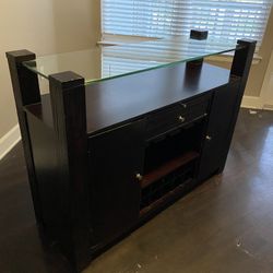 Glass Top Sideboard Cabinet 