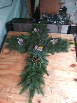 Xmas wreaths and Xmas trees diferent prices