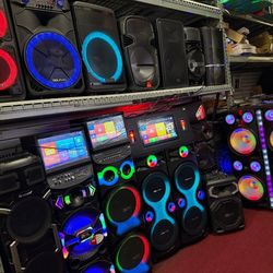 Largest Selection Of Loud Kareoke Bluetooth Party Speakers. Come Listen To Them.  Free 🎤 