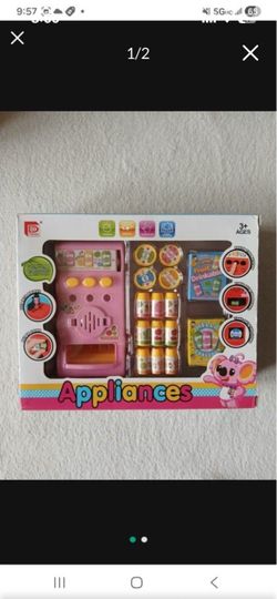 NEW Music Sound Effect Mini Soda Drink Vending Machine Money Coin Insert Game Education Pretend Play Toy