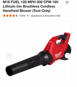 Milwaukee M18 FUEL Cordless Handheld Blower Tool-Only
