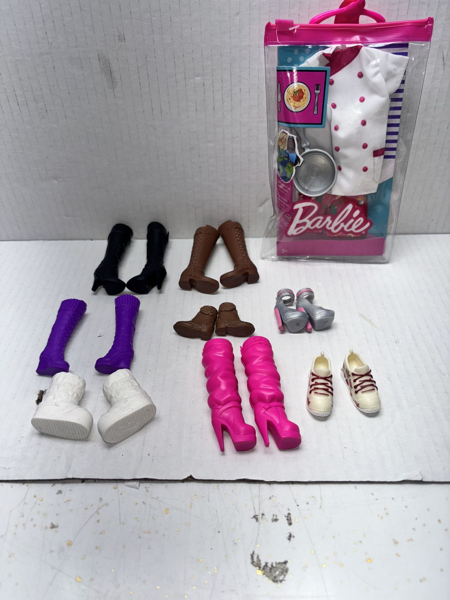 Barbie boots and shoes lot