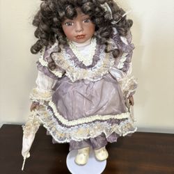 Black Victorian Purple Lace Doll