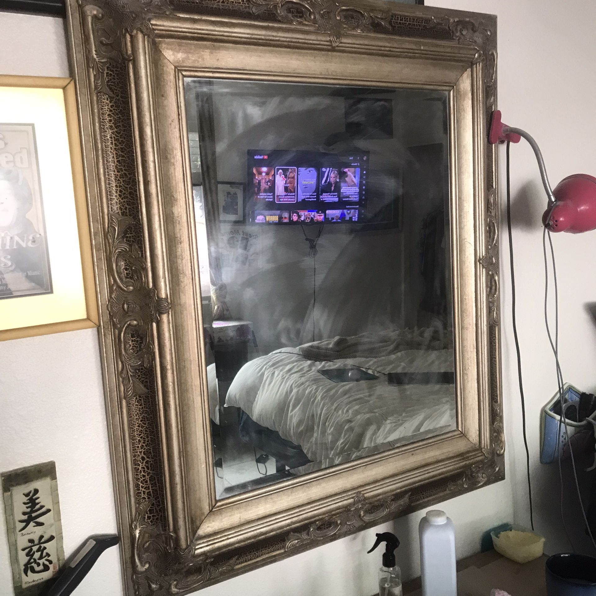 Vintage Gold Antique Mirror 42x36