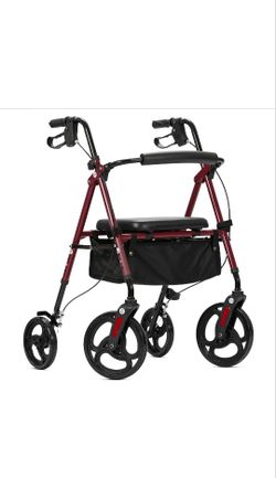 Rolling Walker with Padded Seat and Backrest
