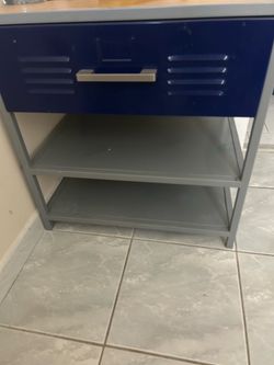 Metal frame night stand