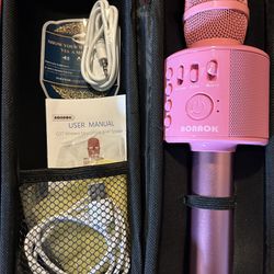 Bluetooth Karaoke Speaker Phone Accessories Pink