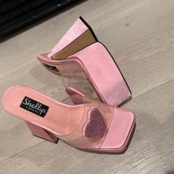 heart pink heels