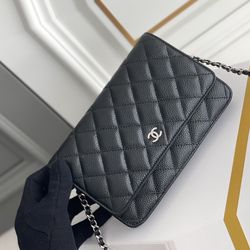 CHANEL Classic Gray Calfskin Gold Chain Lock Ladies Shoulder Bag for Sale  in Woodmere, NY - OfferUp