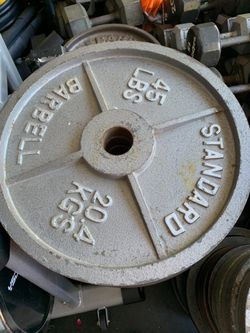 Pair Of 45 Lbs Olympic Weight Plates 