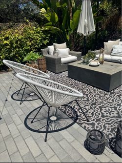 Outdoor Hammock Weave Patio Chairs (Set of 2)