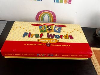 FIRST WORDS PUZZLE SET!! EDUCATIONAL!!  78 ft JIGSAW  PUZZLES (2-PIECE)  COMPLETE