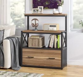 Lateral File Cabinet Filing Cabinet with 1 Large Drawer, Printer
