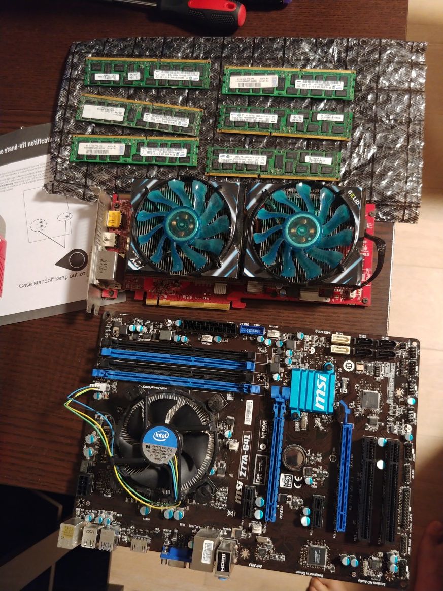 Motherboard CPU GPU and RAM