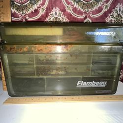 Flambeau Strike Force Fish & Tackle Box With Lures Weights Hooks