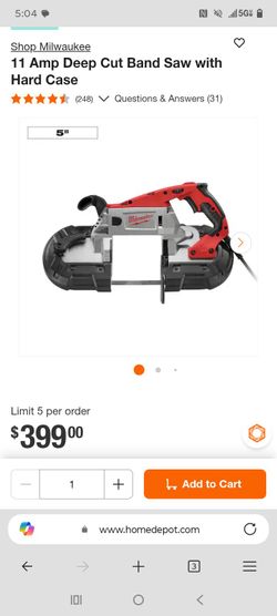 Milwaukee 11 Amp Deep Cut Band Saw