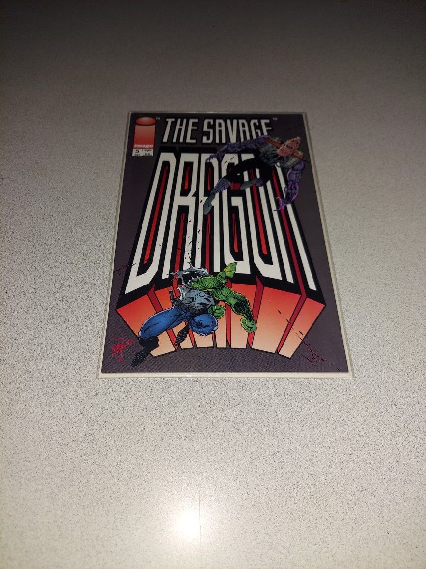 1993 THE SAVAGE DRAGON #5 COMIC BAGGED AND BOARDED