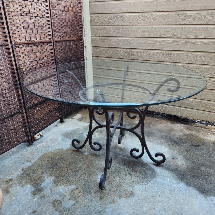 Quality 48" Glass Dining Table