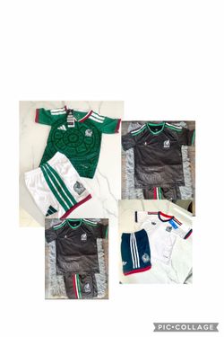 Soccer jersey World Cup 2026Mexico kid sizes black and white set few available niños adults