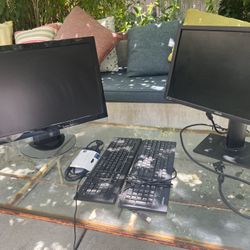 (2) Monitors, Keyboards 