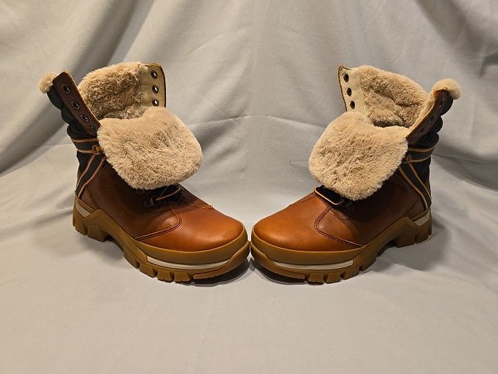 Women's Timberland Jenness Falls Waterproof Brown Leather Boots Size 8