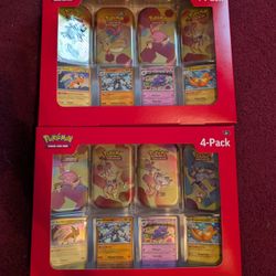 4pk Pokemon 151 Mini Tin Boxes