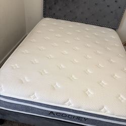Queen Bed frame And Mattress 