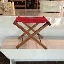 Small Red Travel Bench