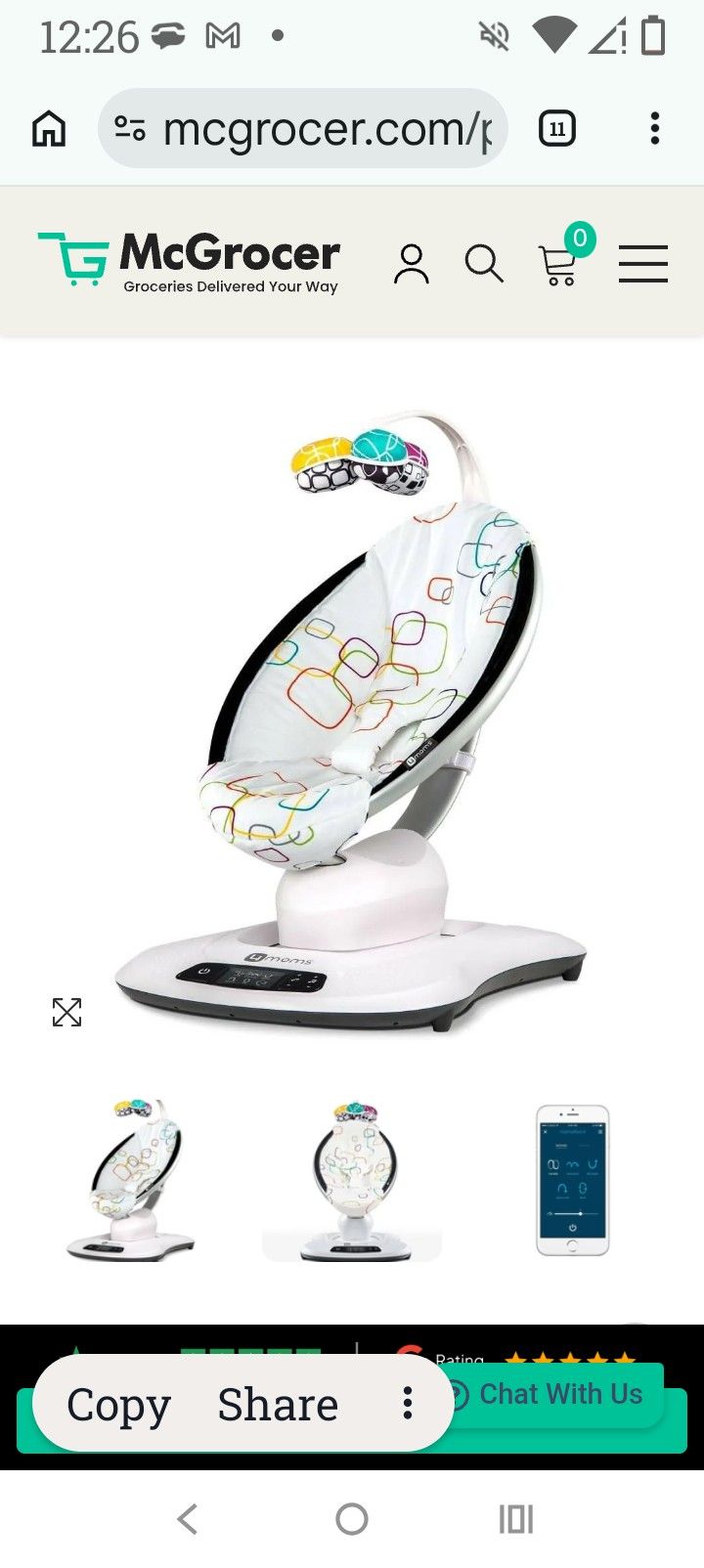 4moms mamaRoo 4.0 Multi Plush Baby Rocker