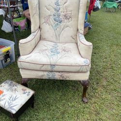 Vintage Winged high-back chair