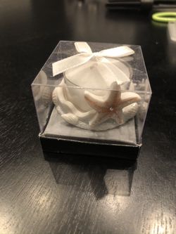 Seashell tealight candle holder + tealight