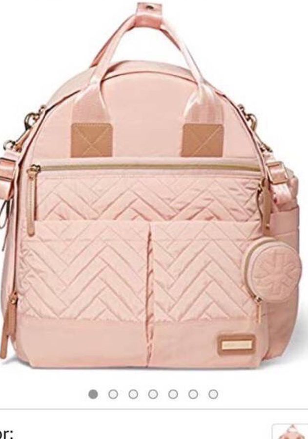 Skip Hop Diaper Bag Backpack: Suite 6-in-1 Diaper Backpack Set, Multi-Function Baby Travel Bag, Blush