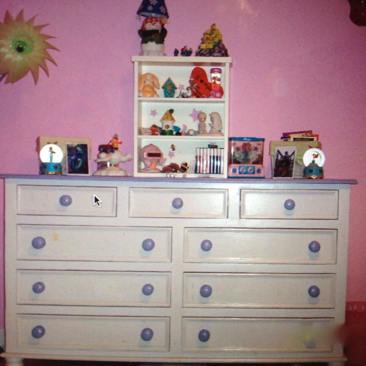 Solid Wood Double Dresser:  Custom Colored
