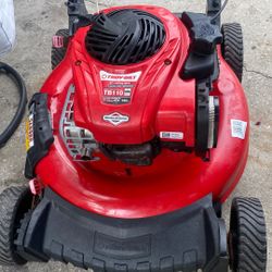 Troy Bilt lawnmower number 80 PUSH push new way wheels new air filter cover new carburetor ready to go no issues