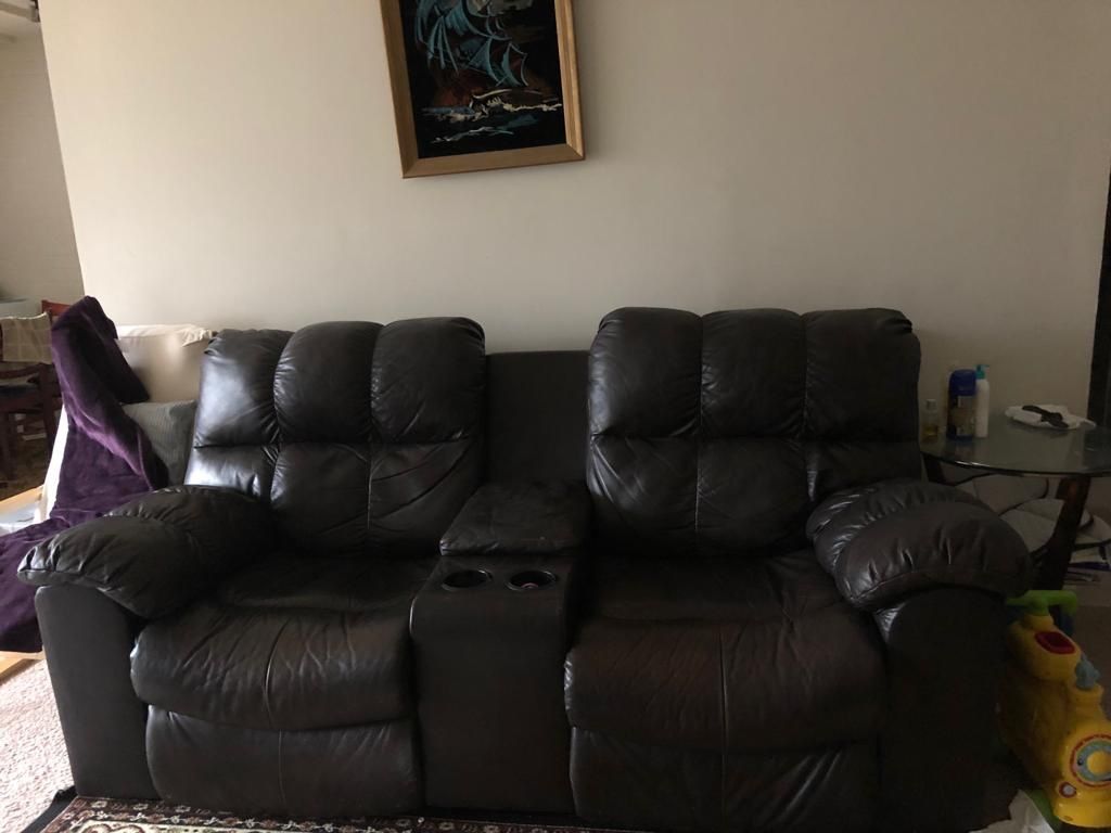 Reclining sofa and loveseat in excellent condition.