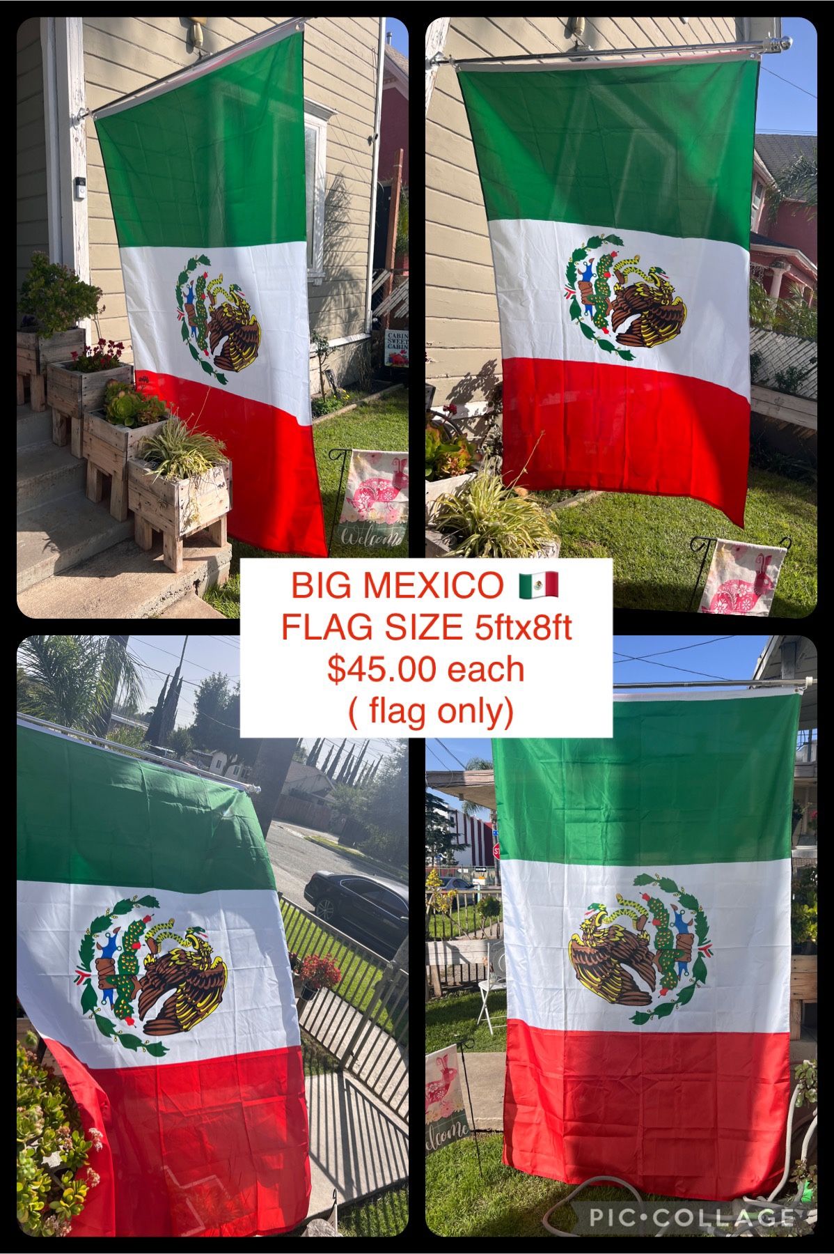 Mexico Flag Size 5ftx8ft 