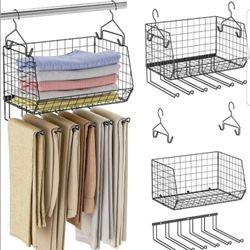  X-Cosrack Hanging Closet Organizers And Storage With Pants Hangers
