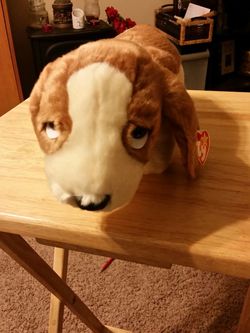 Large Tracker the Basset Hound dog beanie baby