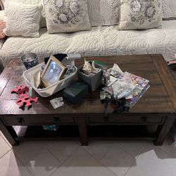 Pottery Barns Mahogany Solid Wood Coffee Table