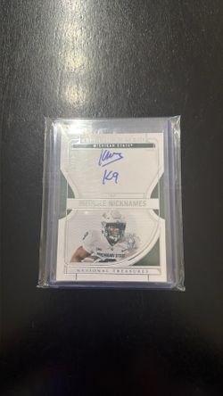 Kenneth Walker ll Rookie Auto National Treasures Collegiate Football 2022