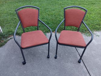 Pair of Padded Office Chairs