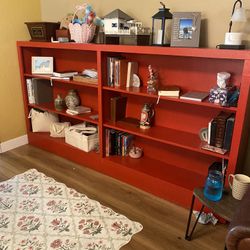 Large Red Statement Bookcase