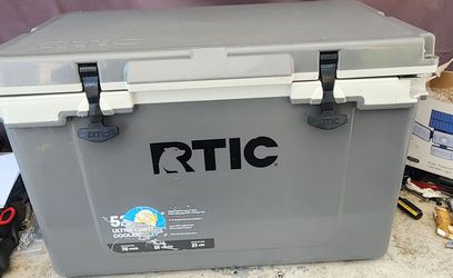 RTIC Ultra-Light 52 Qt Hard-Sided Ice Chest Cooler, Fits 76 Cans, Grey