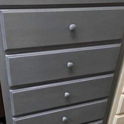 5 Drawer Grey Color Pine 